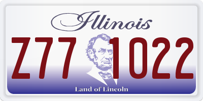 IL license plate Z771022