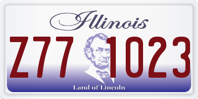 IL license plate Z771023
