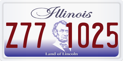 IL license plate Z771025