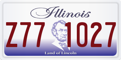 IL license plate Z771027
