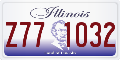 IL license plate Z771032