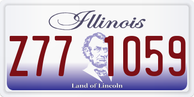 IL license plate Z771059