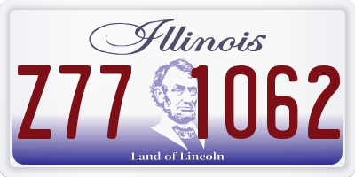 IL license plate Z771062