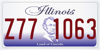 IL license plate Z771063