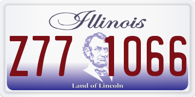 IL license plate Z771066