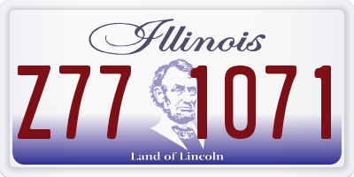 IL license plate Z771071