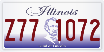 IL license plate Z771072
