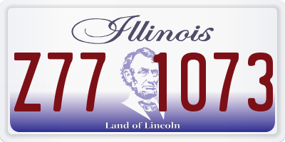 IL license plate Z771073