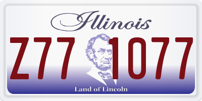IL license plate Z771077