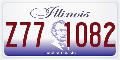 IL license plate Z771082