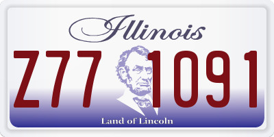 IL license plate Z771091