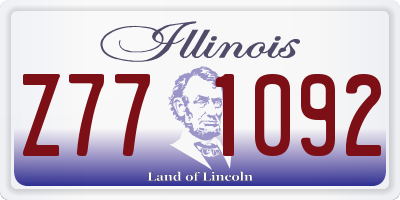 IL license plate Z771092