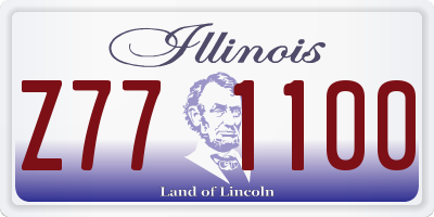IL license plate Z771100