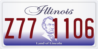 IL license plate Z771106