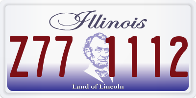 IL license plate Z771112
