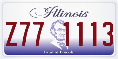 IL license plate Z771113