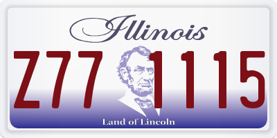 IL license plate Z771115