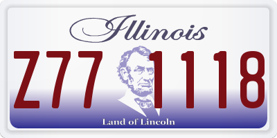 IL license plate Z771118