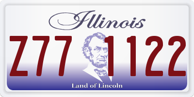 IL license plate Z771122