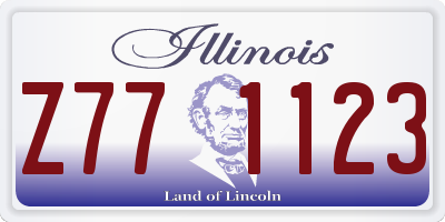 IL license plate Z771123