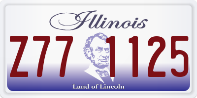 IL license plate Z771125