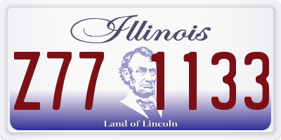 IL license plate Z771133