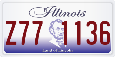 IL license plate Z771136