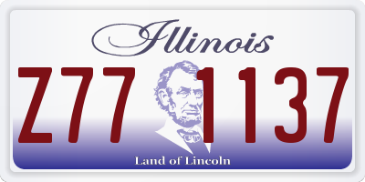 IL license plate Z771137