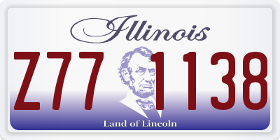 IL license plate Z771138