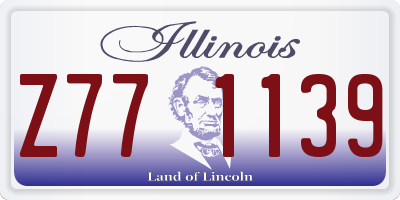 IL license plate Z771139