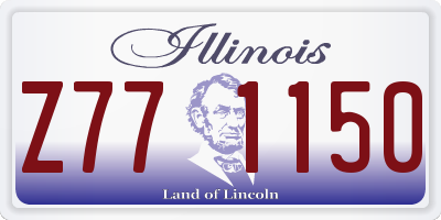 IL license plate Z771150