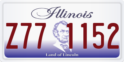 IL license plate Z771152