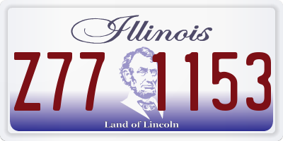 IL license plate Z771153