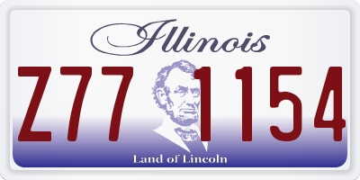 IL license plate Z771154