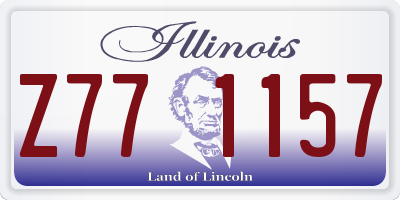 IL license plate Z771157