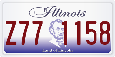 IL license plate Z771158