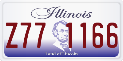 IL license plate Z771166