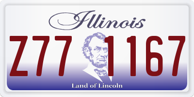 IL license plate Z771167