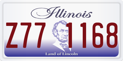 IL license plate Z771168