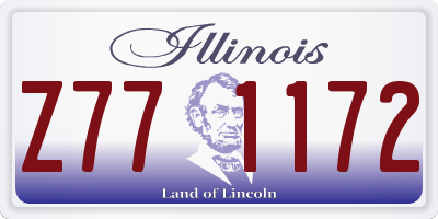 IL license plate Z771172