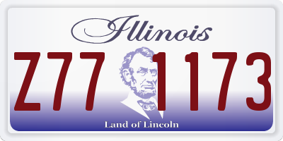 IL license plate Z771173