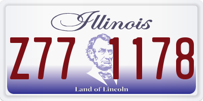 IL license plate Z771178