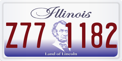 IL license plate Z771182