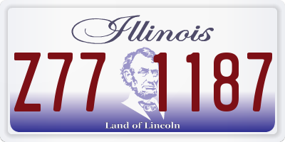 IL license plate Z771187