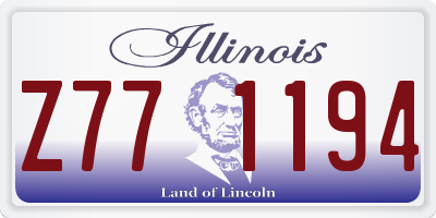IL license plate Z771194