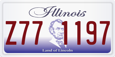 IL license plate Z771197