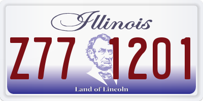 IL license plate Z771201