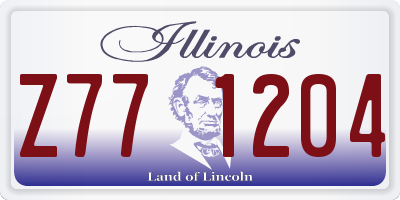 IL license plate Z771204