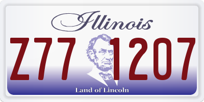 IL license plate Z771207