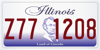 IL license plate Z771208